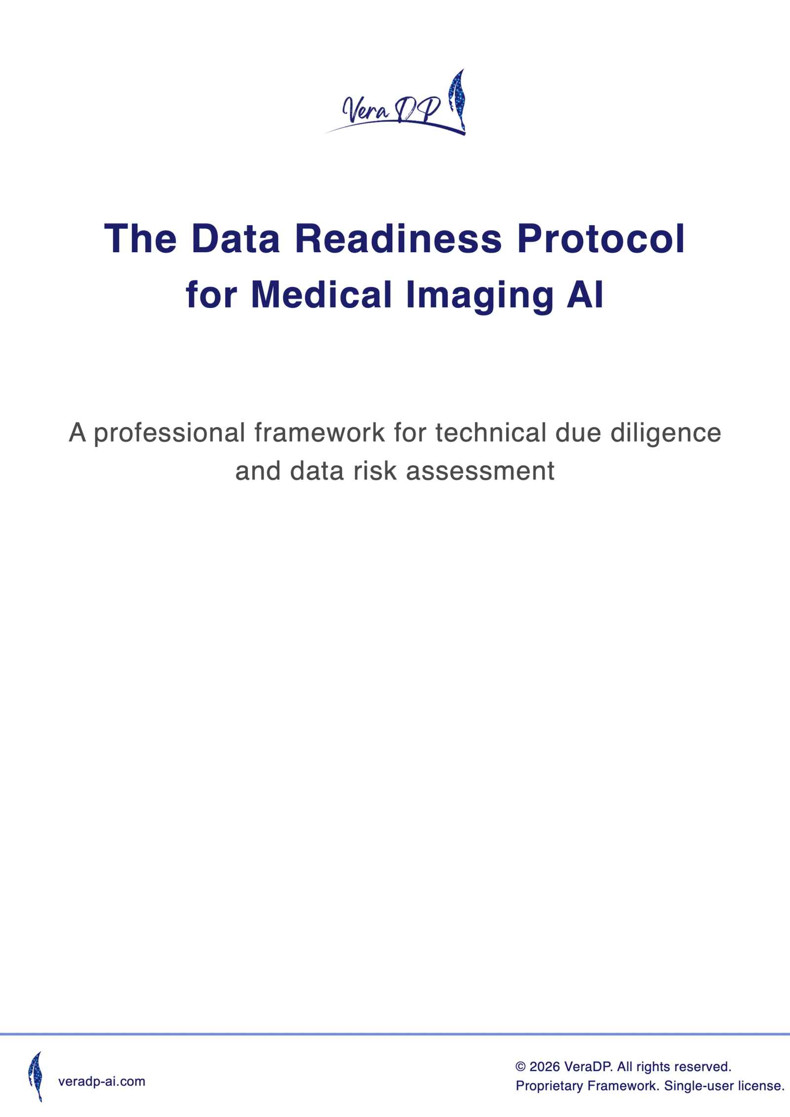 Cover image for the “Data Readiness Protocol for Medical Imaging AI,” a practical resource to assess and audit medical imaging datasets before AI development.